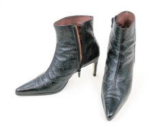 Boston Stiefeletten Leder Pumps schwarz /Gr.36