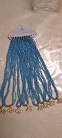 Perlenketten Set (8)hellblau mit Anhänger neu