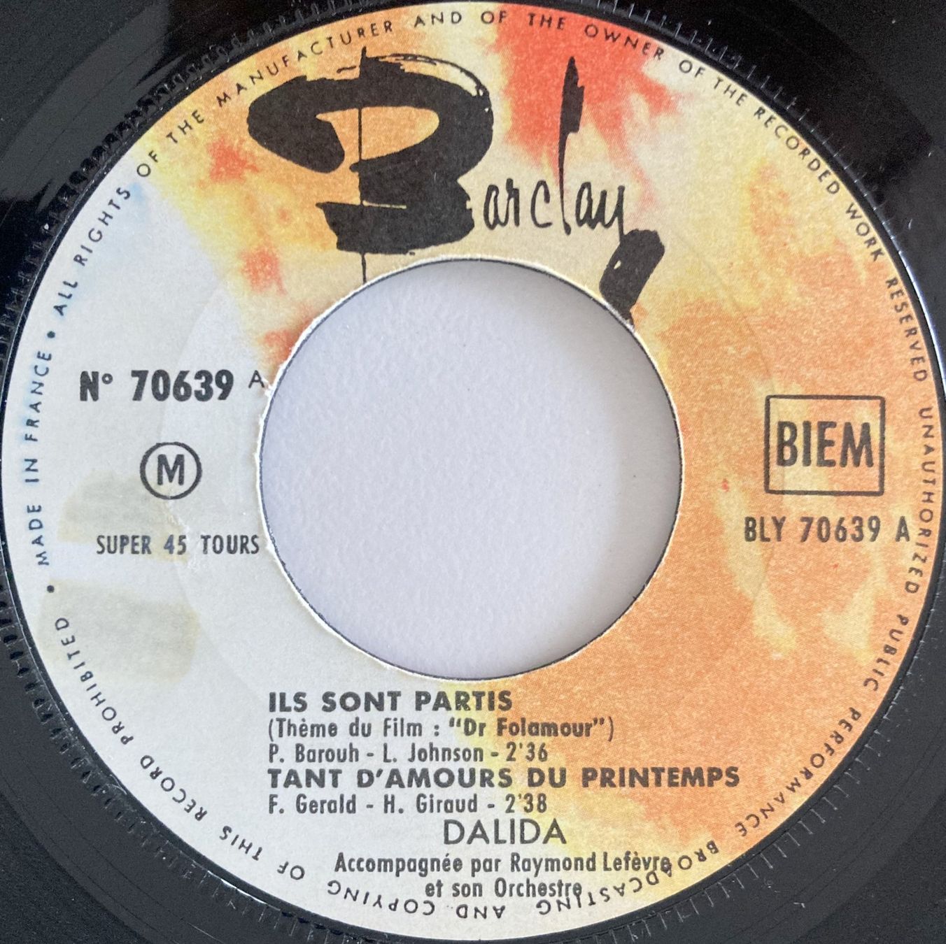Dischi in vinile: DALIDA - TANT D'AMOURS AU PRINTEMPS – Usato da Bottens venduto da hotter-than-hell 2
