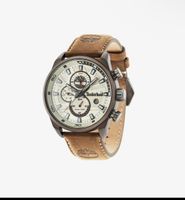 Timberland Herrenuhr Chronograph braun Leder guter Zustand