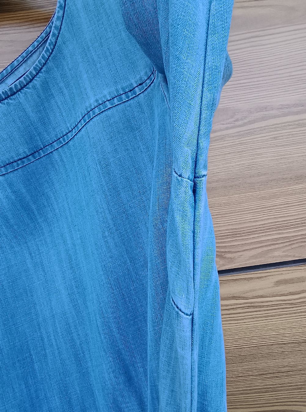 Vestiti: Robe en lyocel / jean clair Violeta by Mango taille L – Nuovo (secondo la descrizione) da Genève venduto da Brachiopode 4