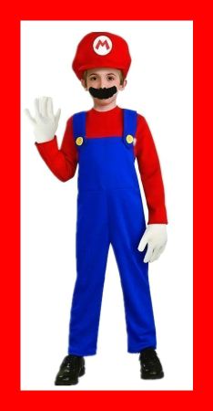 Super Mario Fasnachtskostüm f. Kinder L Halloween Nintendo