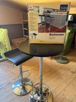 Bartisch rund mit Barhocker Farbe schwarz