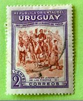 BRIEFMARKEN AUS  Uruguay  General Artigas in der Schlacht v