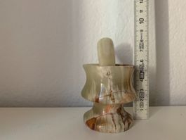 Schöner, kleiner Mörser aus Alabaster (8)