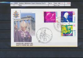 2002 Vatikan, "Weltreisen Papst Johannes Paul II.", FDC