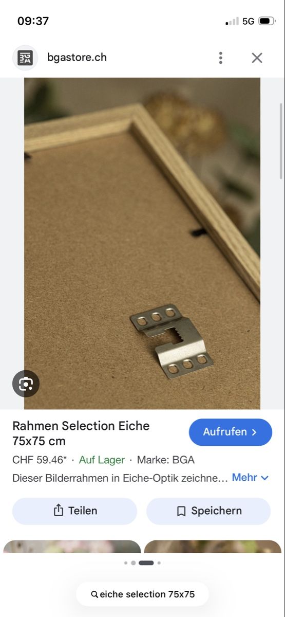 Bilderrahmen: Bilderrahmen Imitation Eiche 75x75 cm neu – Neu und originalverpackt aus Niederhelfenschwil von eve_bn7s 1
