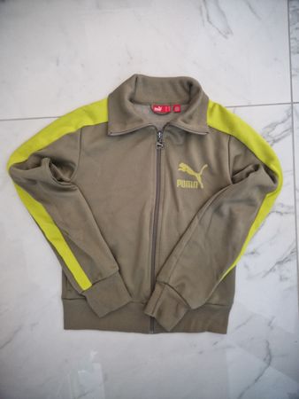 Puma Trainingsjacke, Oliv/Neon Gelb, Gr.34/  140
