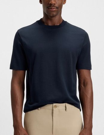 BOSS T-Shirt aus Seide und Baumwolle. Neu