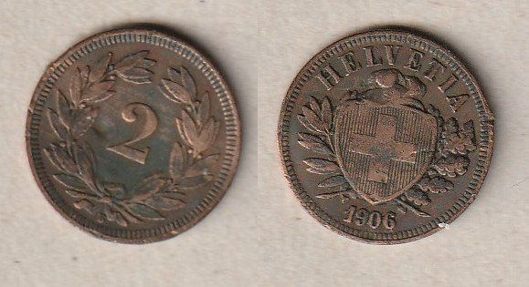 Tutti le monete: 2 Rappen 1906 – Usato da Allschwil venduto da Coinfreak