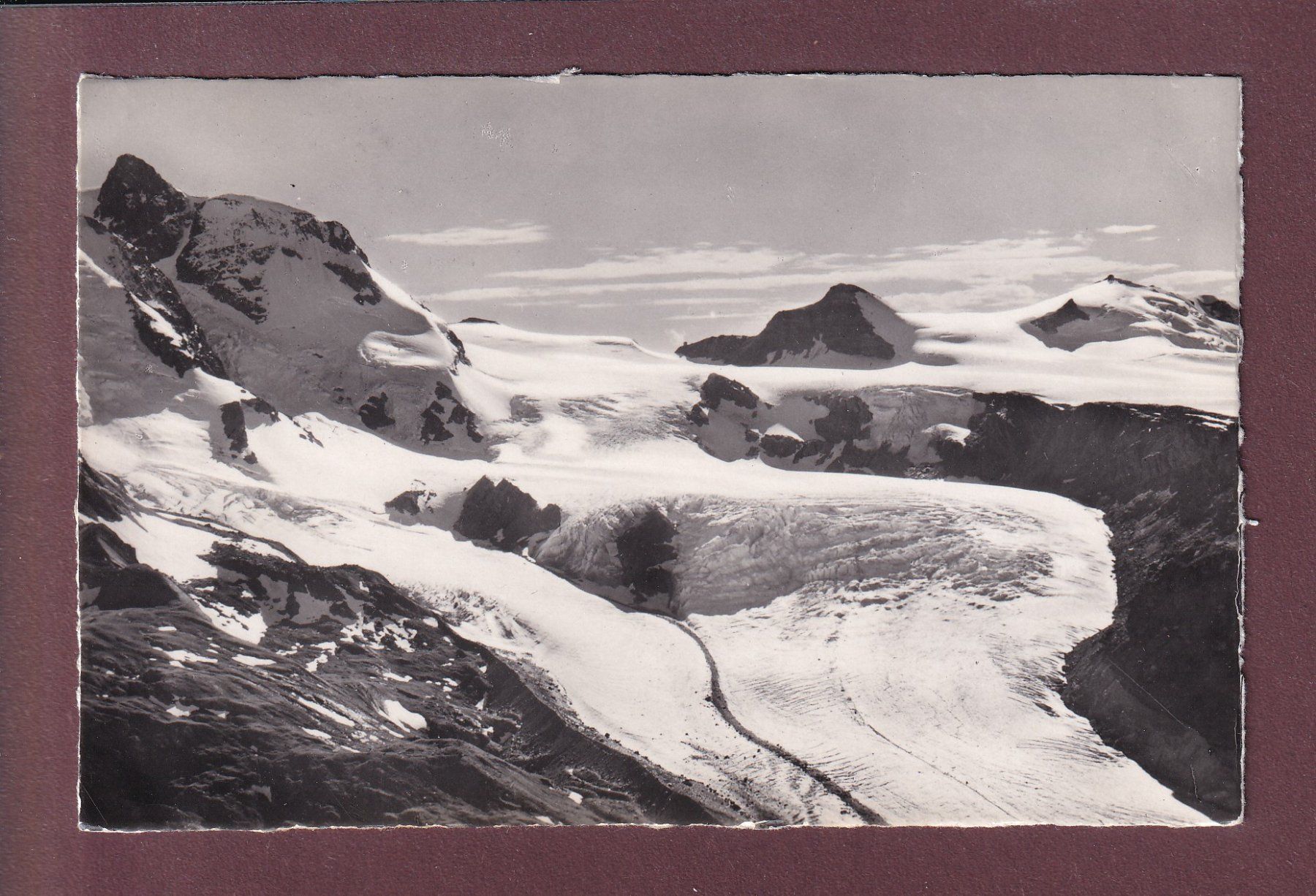 Cartoline postali: THEODULPASS vom Gornergrat - 1953 – Usato da Pully venduto da nicecards