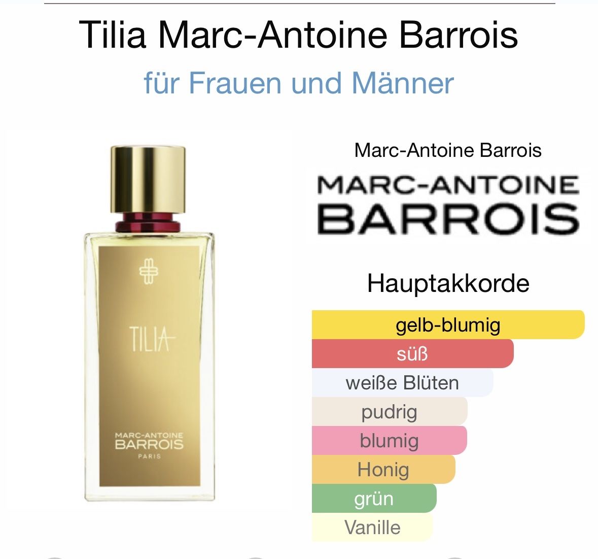Profumi & Eau de Toilette: MARC-ANTOINE BARROIS TILIA - 2ML - Probe – Nuovo (secondo la descrizione) da Düdingen venduto da parfum_tester 1