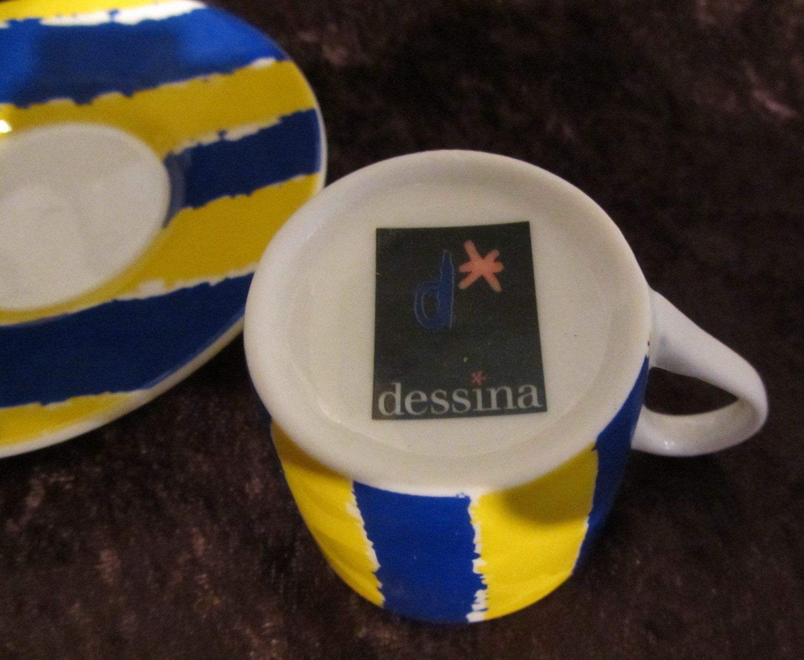 Tazze: 6 Espressotassen mit Unterteller, gelb/blau – Nuovo (secondo la descrizione) da Egliswil venduto da chroetli22 2