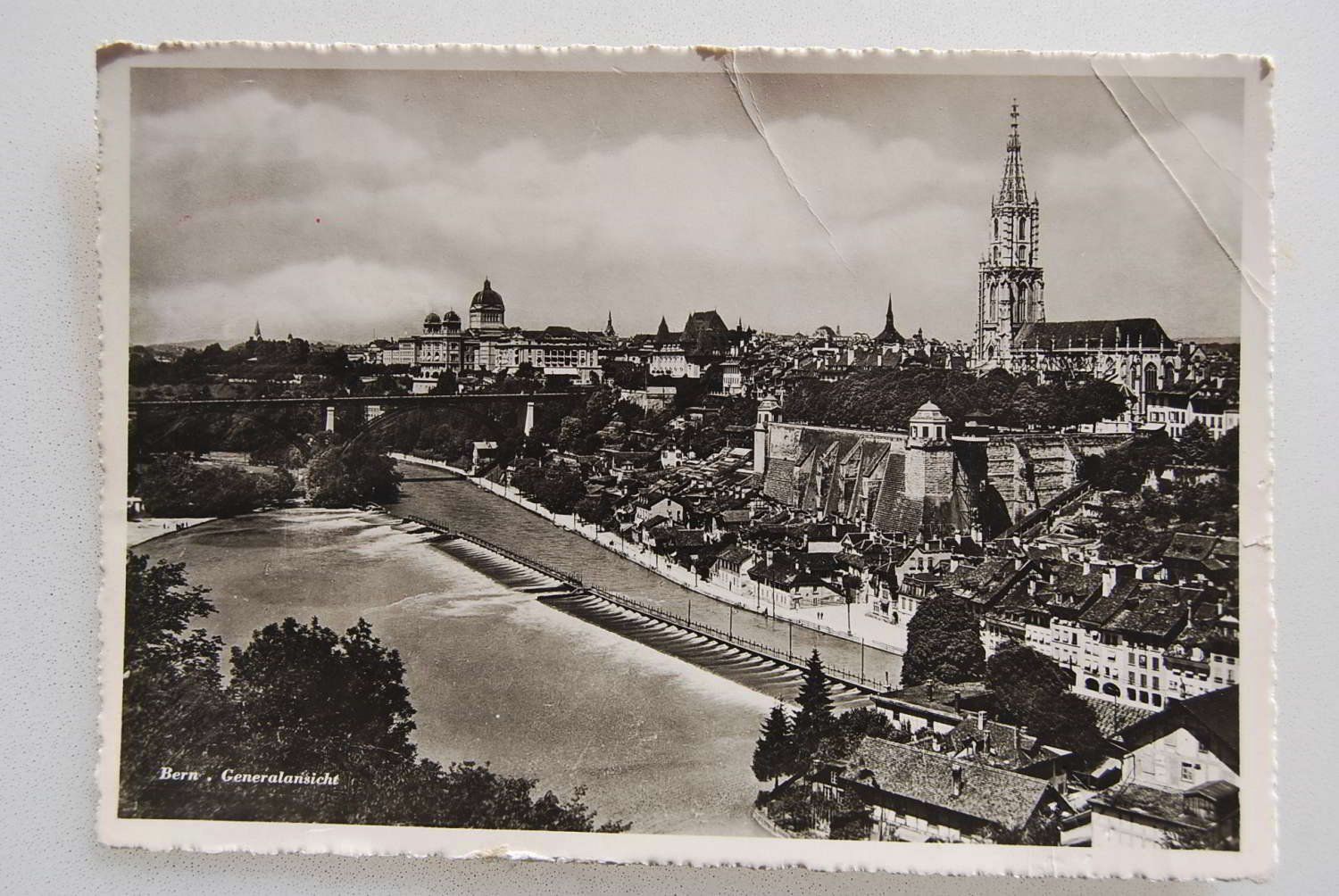 Cartoline postali: AK Bern - Gesamtansicht 1940 – Usato da Rüfenacht BE venduto da Toro06