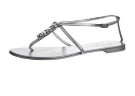 Amazing Giuseppe Zanotti Silver Sandals with Jewels Size 40