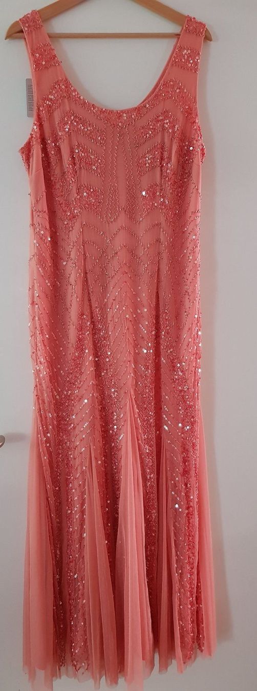 Brooks Vestiti: Abendkleid Ashley Brooke 44 oder 46 Koralle statt 329.- neu – Nuovo e nell'imballaggio originale da turbenthal venduto da lory300zx 3