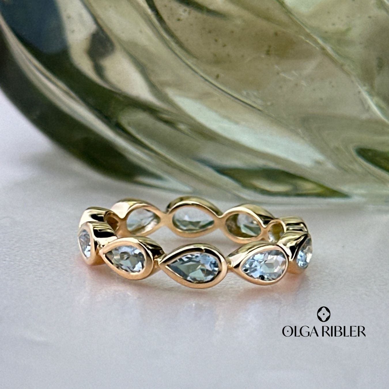 Olga Ribler Ringe: Memory Ring mit Blautopas Grösse 56 – Neu (gemäss Beschreibung) aus Luzern von Schmuckoutlet 2
