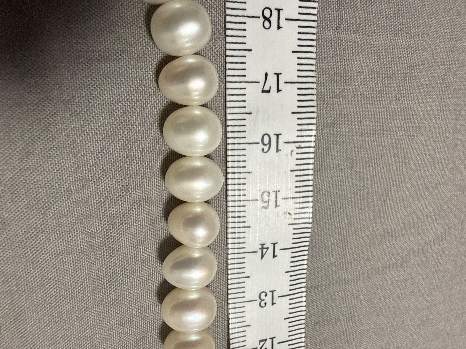 Perlen (unechte): Kette mit echt Perlen 8-9mm – Gebraucht aus Oberhof von RealStone 2