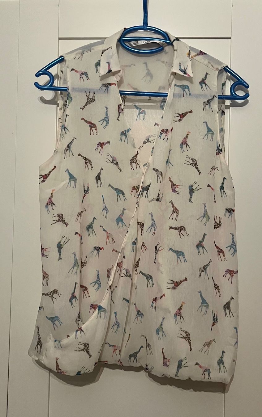 Zara Camicette: • Zara Bluse mit Giraffenmuster • – Usato da Basel venduto da mendoza13