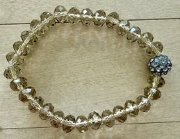 Armband facettierte Glasperlen mit Schmuckkugel neu