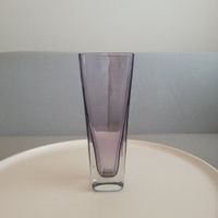 70er J. Schweden "Sea Glasbruk" Glasvase mit lila Innenseite