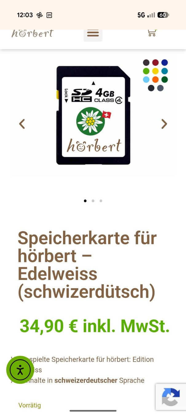 Hörbert Tragbarer Mediaplayer: Hörbert inkl. 2 bespielte Speicherkarten – Gebraucht aus Bern von kriini 6