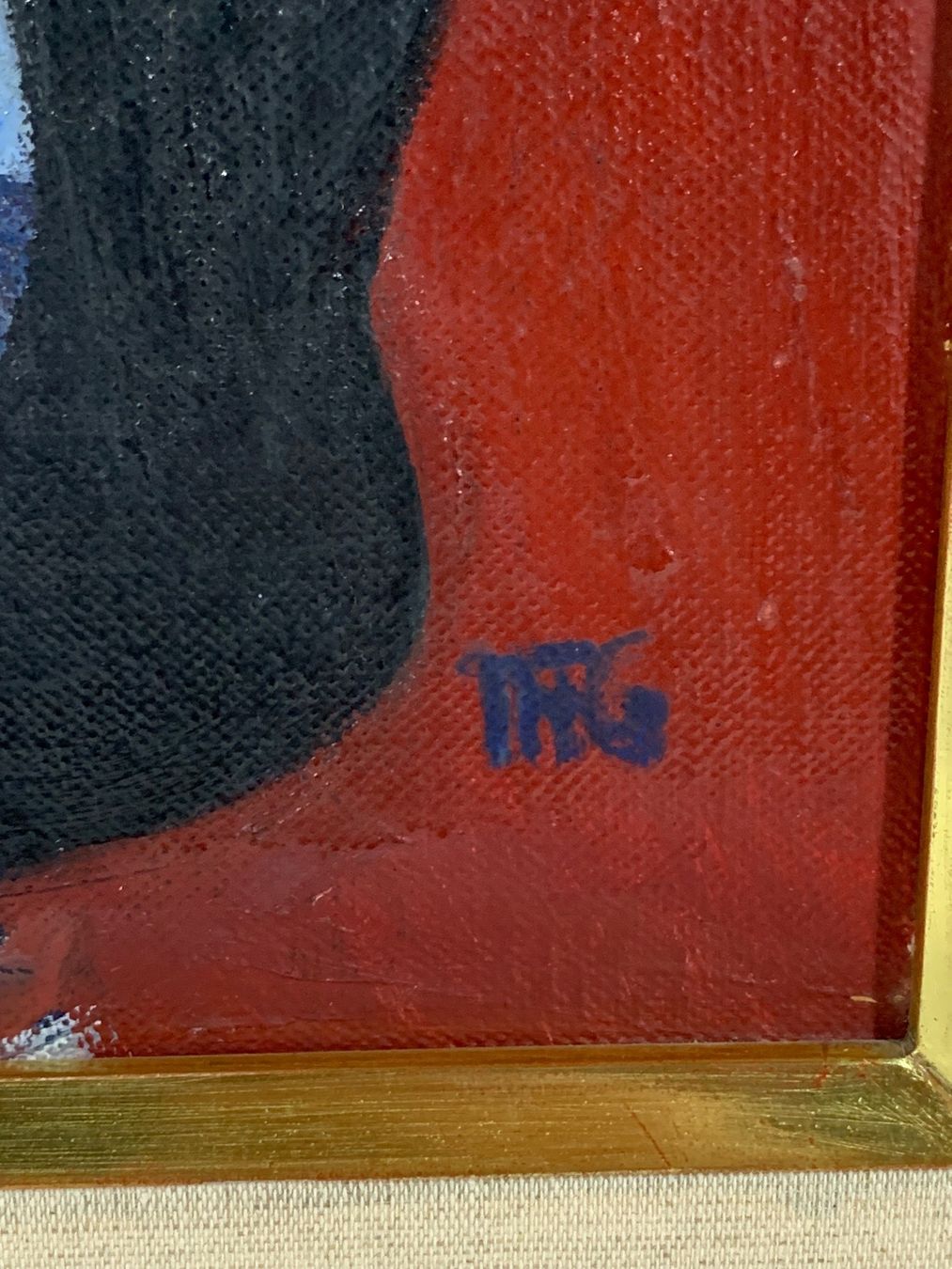 Gemälde: Stilleben Gemälde interessantes Malerei Monogrammiert – Gebraucht aus Root von  6