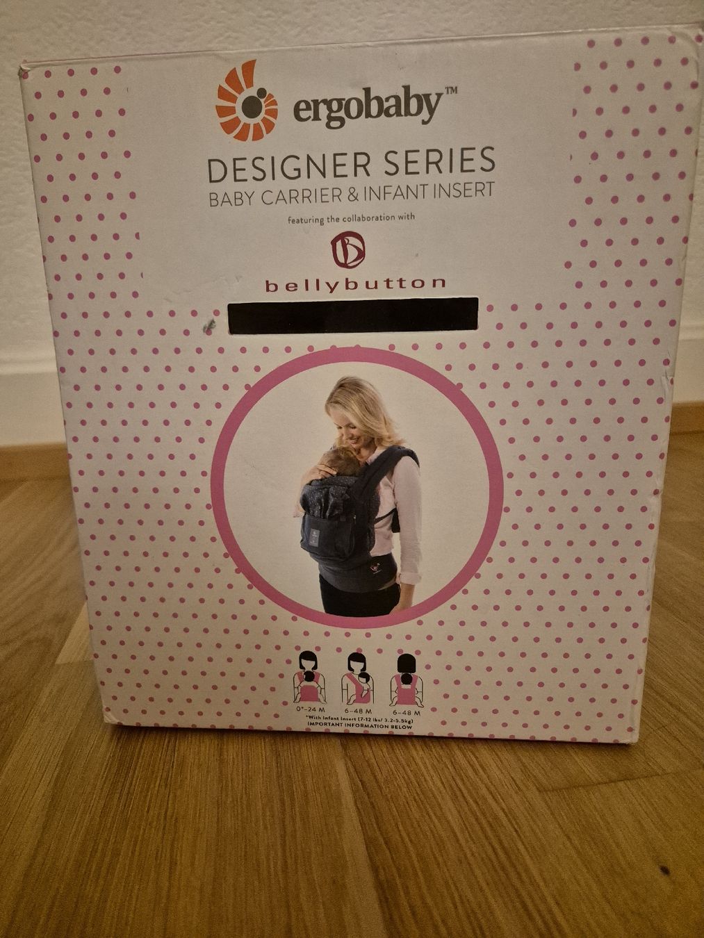 Ergo Baby Marsupi portabebè: Ergobaby Bauchtrage Bellybutton Design Neugeborenen-Einsatz – Usato da Zürich venduto da Inanina 1