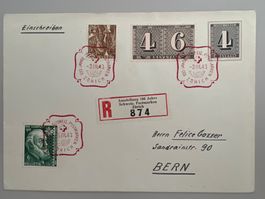 1943 100J. Schw. Postmarken Einges. Briefe mit W12+258+206+