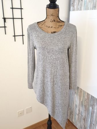 Damen Pullover ONLY grau Grösse XS asymmetrischer Saum