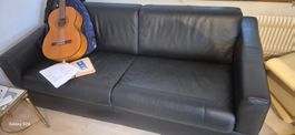 Bettsofa echt Leder, super leicht ausziehbar, neuwertig