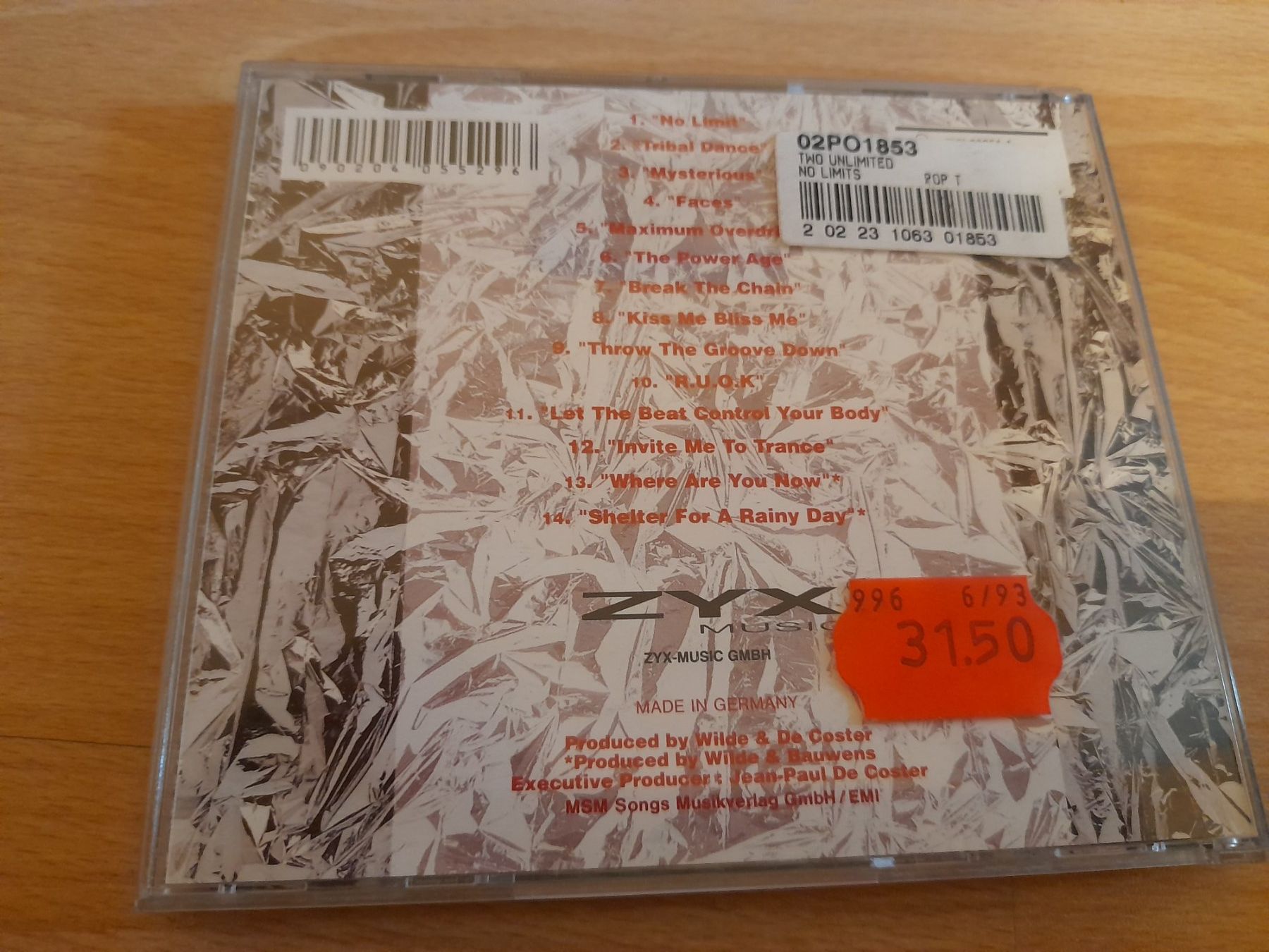 CD: CD 2 Unlimited - No Limits – Usato da Lustmühle venduto da chevi03 2