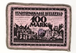 100 Mark Notgeld, Rosa Seide mit schöner Borte