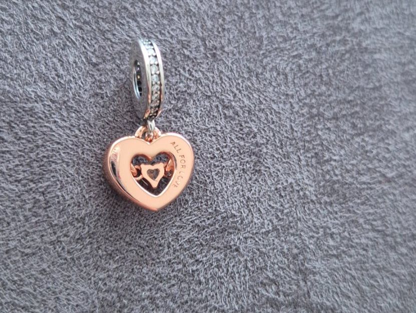 Ciondoli: Silber Charm Herz rosé +Garantie – Nuovo (secondo la descrizione) da Rotkreuz venduto da Carbone_Bijou-Shop 2
