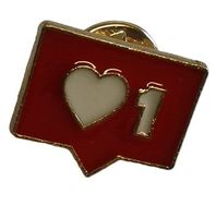 LOVE 1 Herz - Pin  (neu, OVP)
