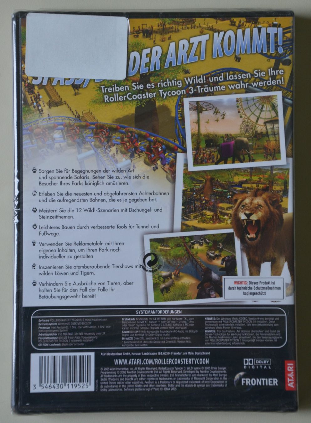 Giochi: PC game: Roller Coaster Tycoon 3 - Wild! expansion pack, OVP – Usato da Niederhasli venduto da brummbaer08 1