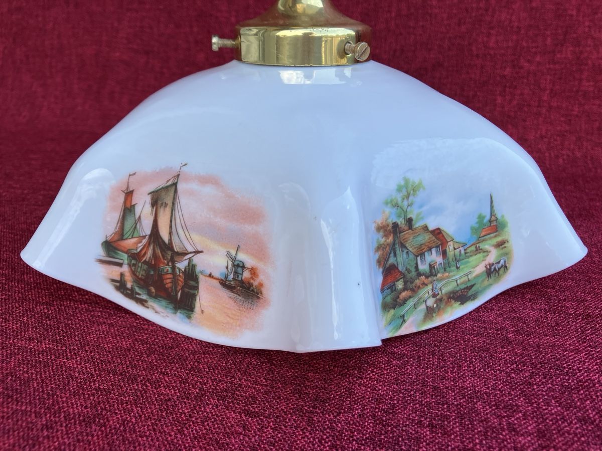 Lampadari & plafoniere: Jugendstil Deckenlampe Opal Glas Top Zustand – Usato da Zürich venduto da otomado 7