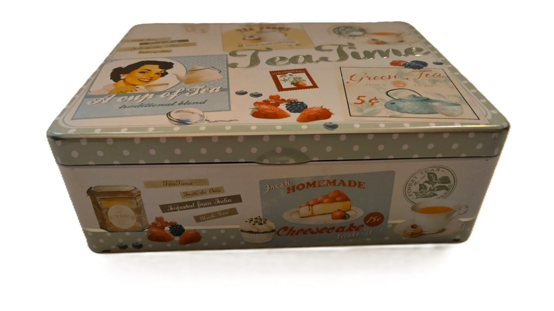 Altro per la casa: Tea Time / Tee Blechdose mit 6 Abteilungen ab Fr. 6.- – Usato da Bellach venduto da JingleJerry 2