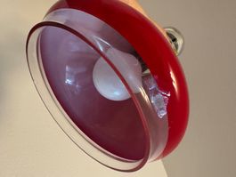 Lampada a sospensione design vintage rosso/trasparente💡