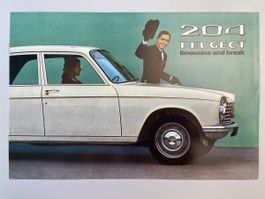 PEUGEOT 204 Prospekt 1965 1966 deutsch brochure catalogue