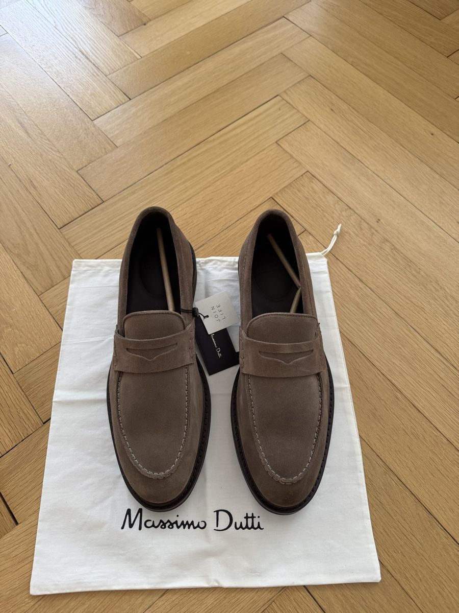 Massimo Dutti Scarpe da uomo: Mocassins en cuir brun taille 43 Massimo Dutti – Nuovo e nell'imballaggio originale da Solothurn venduto da Hage_