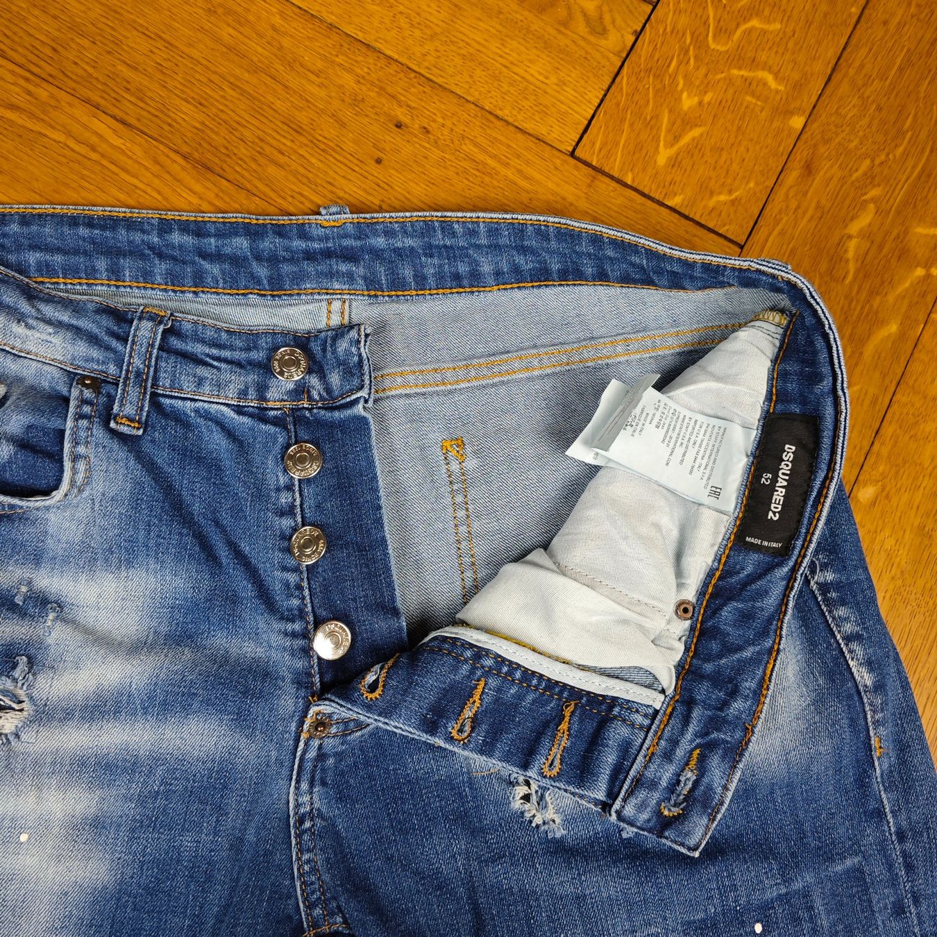 Dsquared2 Jeans: Dsquared2 Distressed Jeans Paint Splatter Gr. 52 – Usato da Schaffhausen venduto da clxud 5