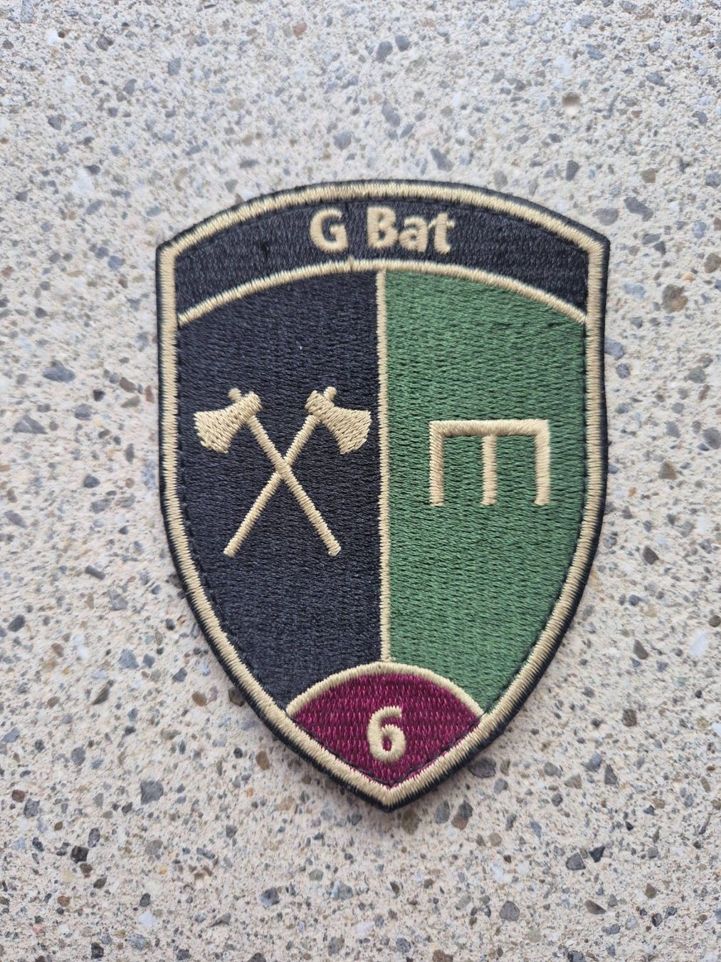 Schweizer Armee Placchette & Badge: *** Badge G Bat 6 mit klett *** – Usato da Riedholz venduto da fr_sIruP