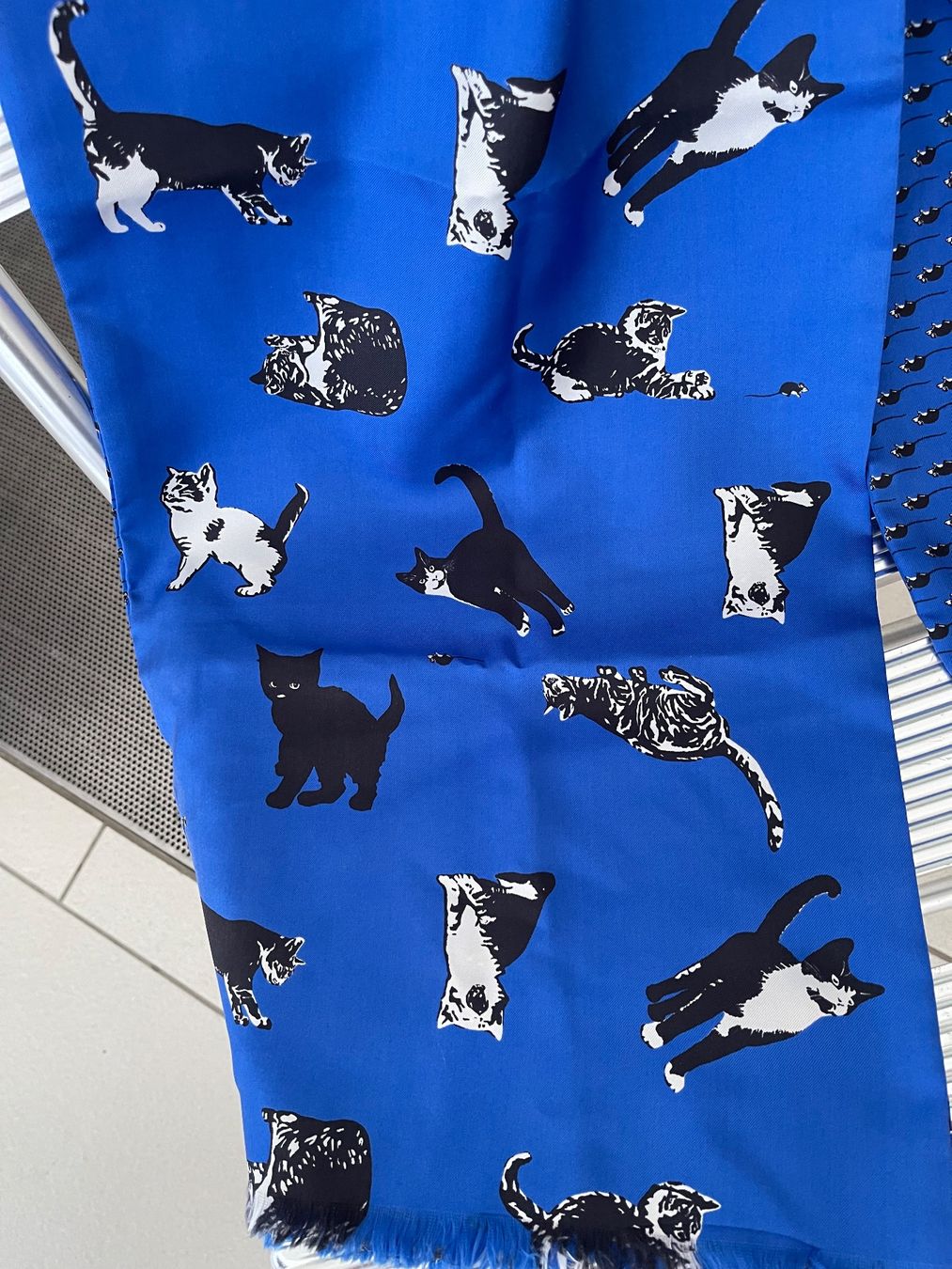 Foulards, Tücher & Schals: FISCHBACHER ECHTSEIDE SCHAL  Katzenmotiv i... – Gebraucht aus Gutenswil von yneB1943 1