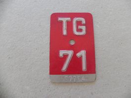 Velo Rad Nummer Velonummer 1971 TG 71 Thurgau Geschenk
