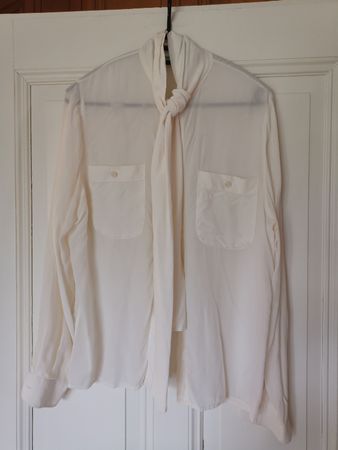 Solange Mondor, vintage Seidenbluse, Schluppe 