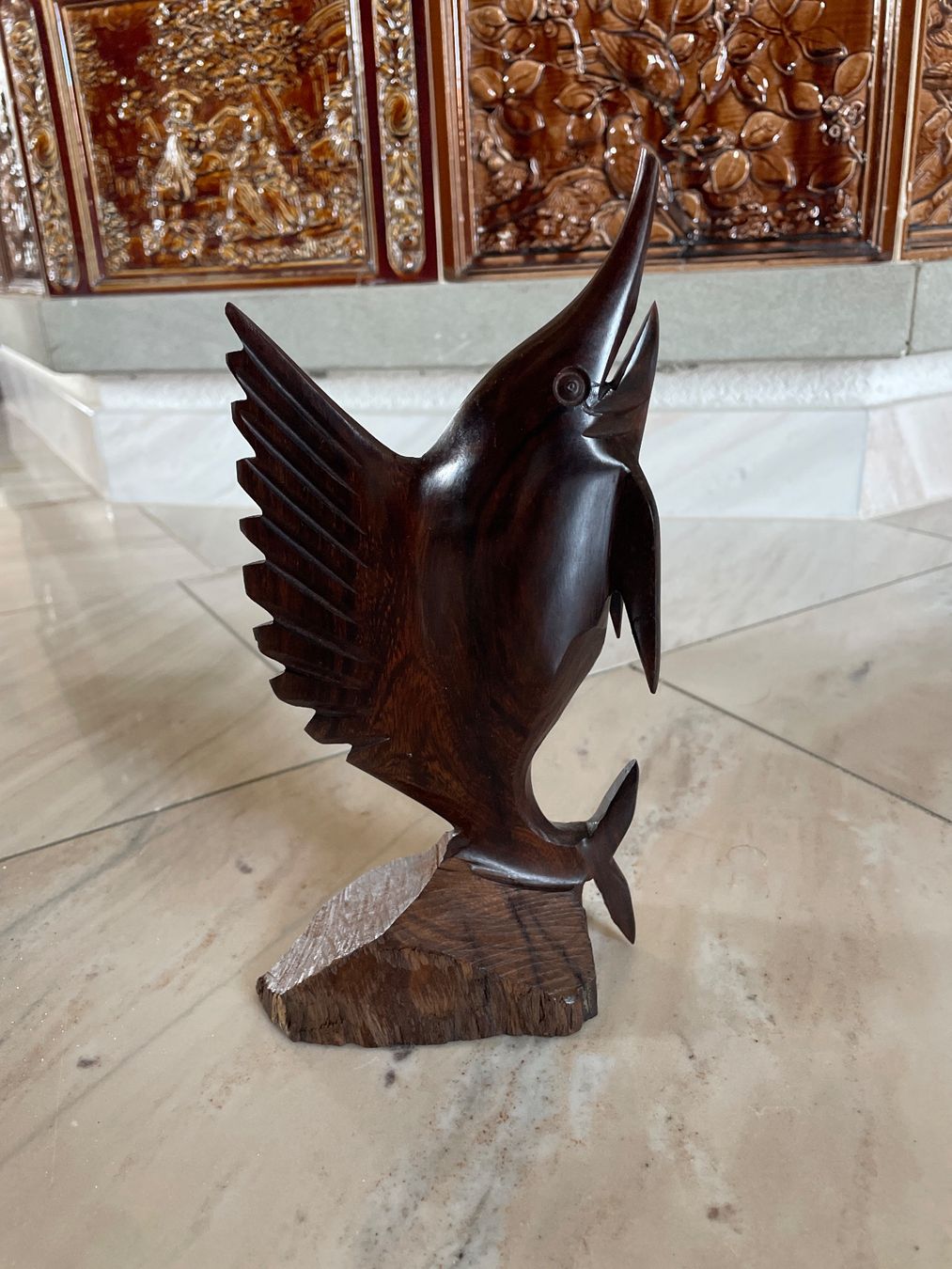 Sculptures & Statues: Holzfigur geschnitzt, Speerfisch – D'occasion à Neuheim par discovery27 3