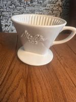 Melitta Kaffeefilter 102 Porzellan, 1967 Vintage