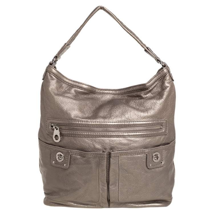 Marc Jacobs Borse da donna: Marc Jacobs metallic soft leather double pocket shoulder bag – Usato da Rüschlikon venduto da del_f9xw