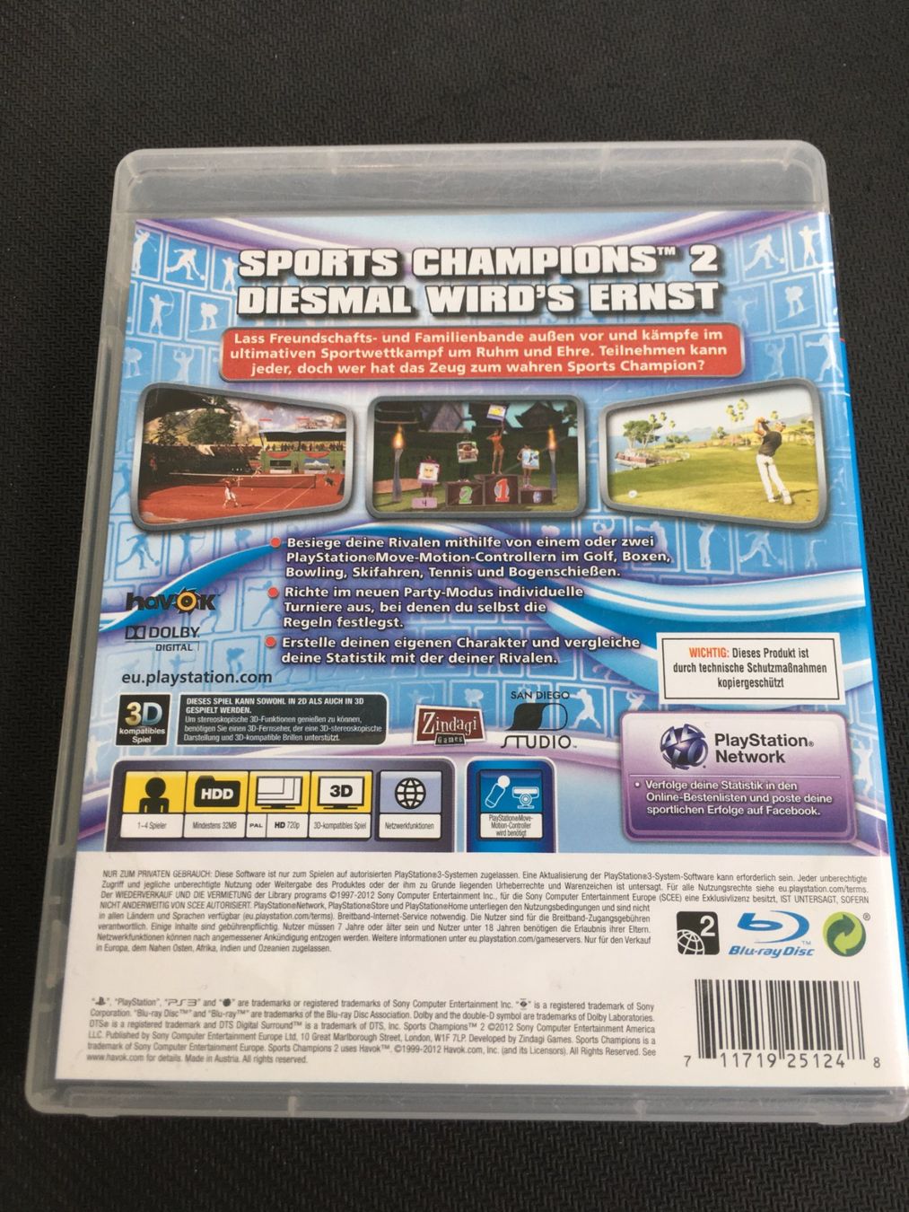 Sony Giochi: Sport Champions 2 -  PS3 / Playstation 3 – Usato da St.Gallen venduto da sjosjo 1